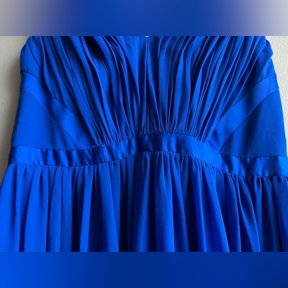 Blue Vera Wang Greek Style Maxi Dress Size 6 Royal Blue - Picture 9 of 12
